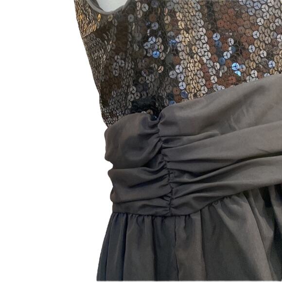 Vintage Black Cocktail Dress 16 Formal Homecoming Plus Size Dress Retro 50s - Picture 7 of 17